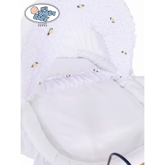 Moses Basket/Retro wicker crib Sisi - White