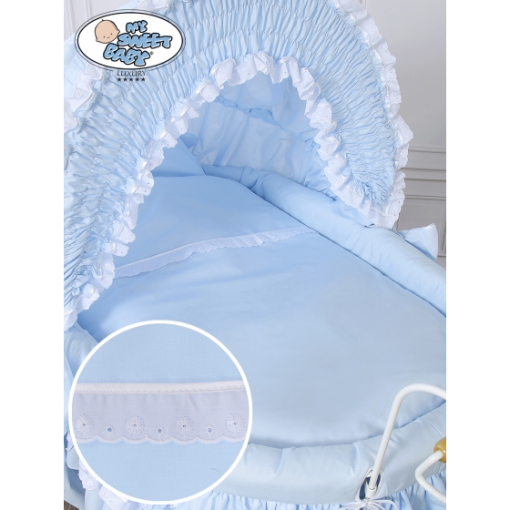 Moses Basket/Retro wicker crib Victoria - Blue