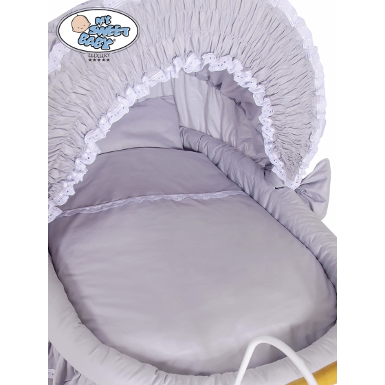 Moses Basket/Retro wicker crib Victoria- Gray