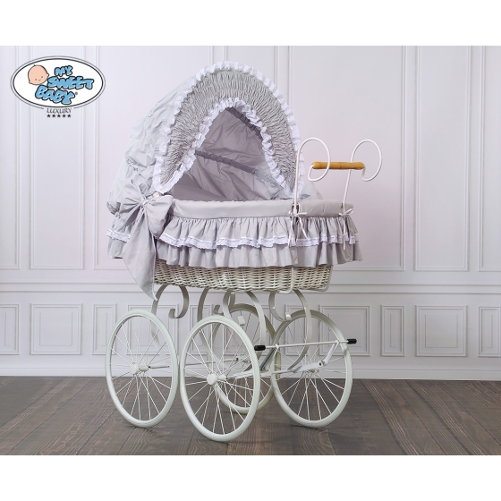 Moses Basket/Retro wicker crib Victoria- Gray