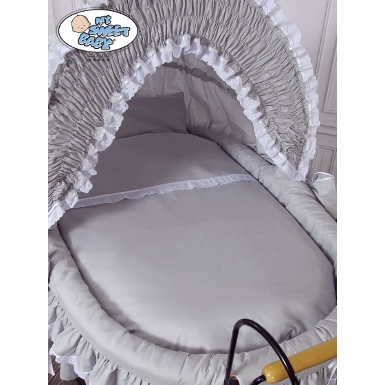 Moses Basket/Retro wicker crib Victoria - Gray
