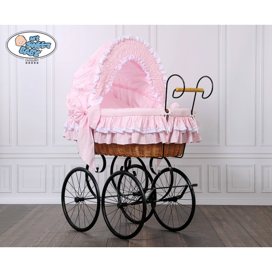 Moses Basket/Retro wicker crib Victoria - Pink