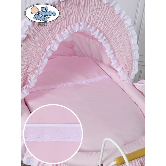 Moses Basket/Retro wicker crib Victoria - Pink
