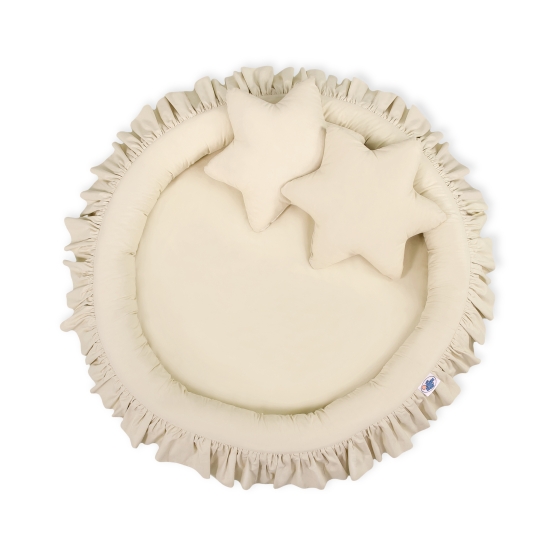 Nest with flounce - beige