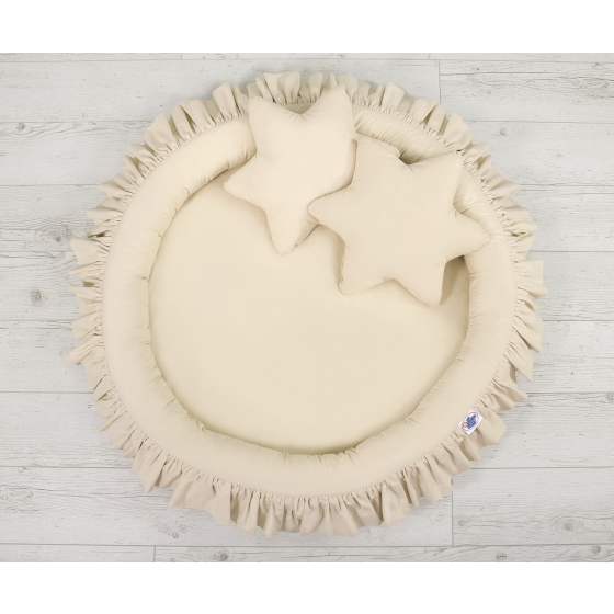 Nest with flounce - beige
