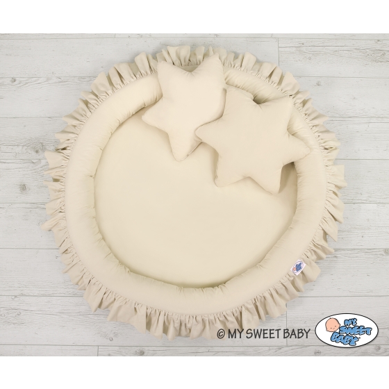 Nest with flounce - beige