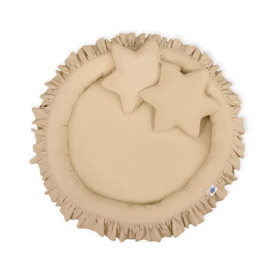 Nest with flounce - beige