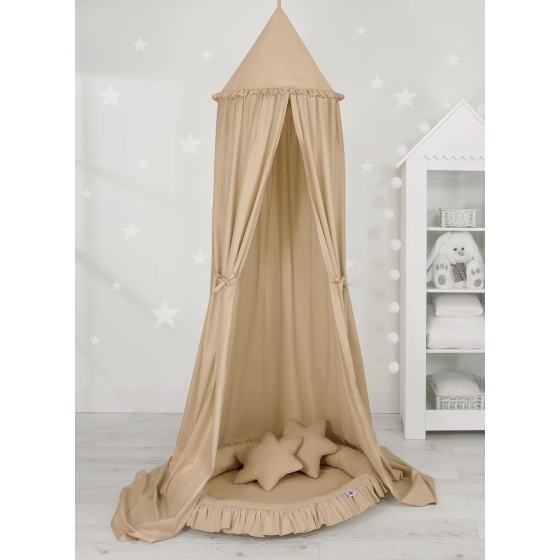 Nest with flounce - beige