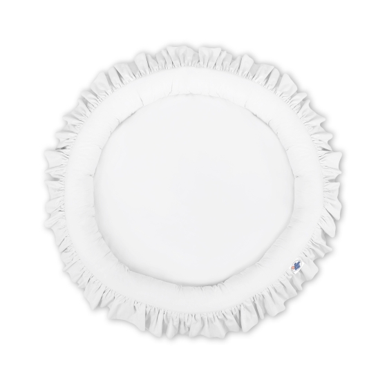 Nest with flounce - white