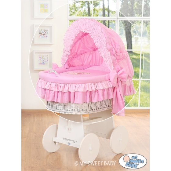 Pink Bedding Set Cover for Wicker Crib no. 58962-324 or 78962-324