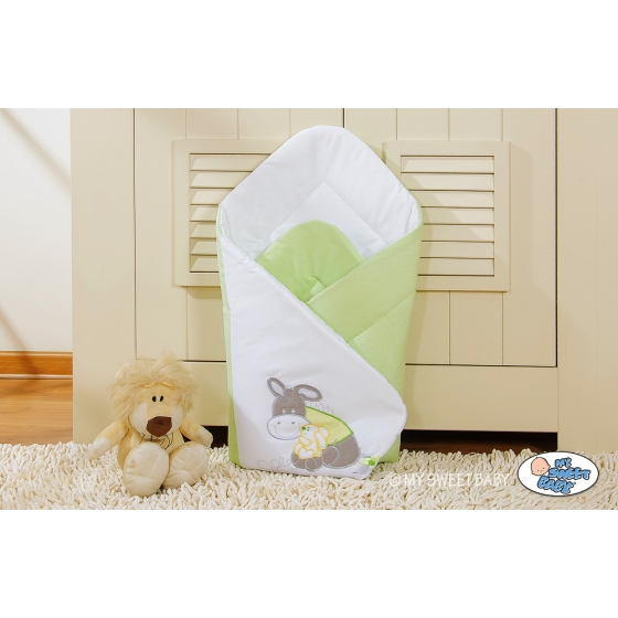 Newborn Blanket Babynest - Donkey Luca green
