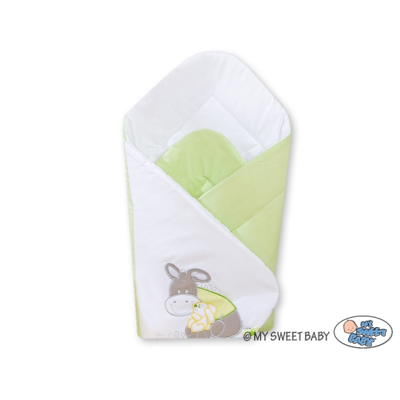 Newborn Blanket Babynest - Donkey Luca green