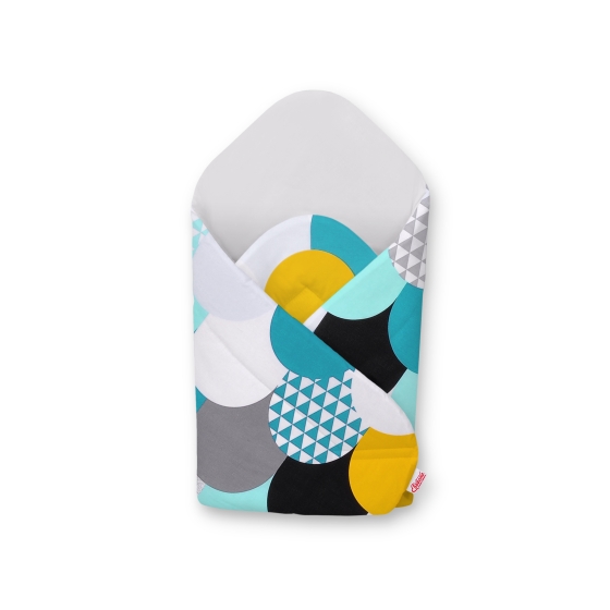 Newborn Swaddle Wrap Baby Blanket with stiffening - colored fish scales
