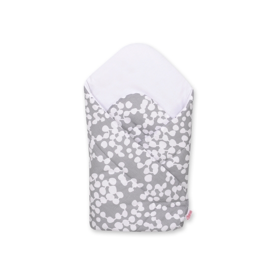 Newborn Wrap Swaddle Blanket with stiffening - bubbles gray