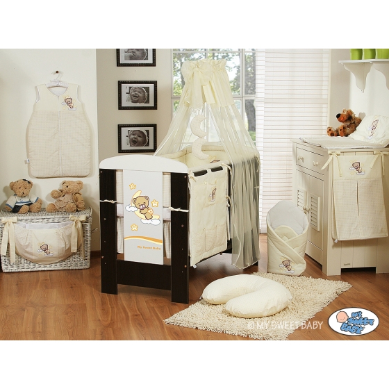 Nursery Bedding set 5-pcs with mosquito-net (S60)- Good night cream