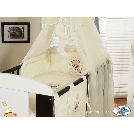 Nursery Bedding set 5-pcs with mosquito-net (S60)- Good night cream