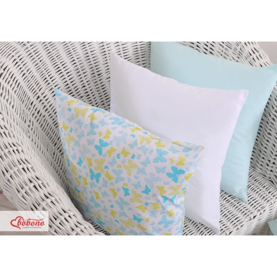 Pillow case - blue butterflies