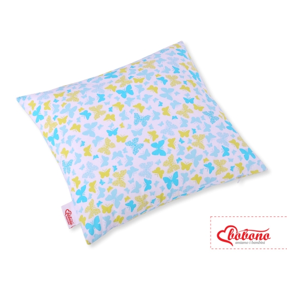 Pillow case - blue butterflies