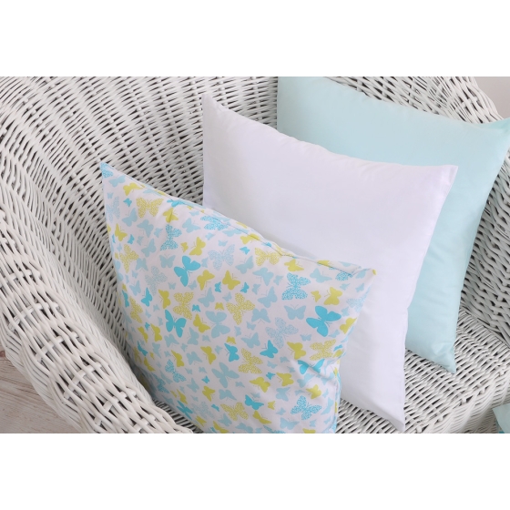 Pillow case - blue butterflies