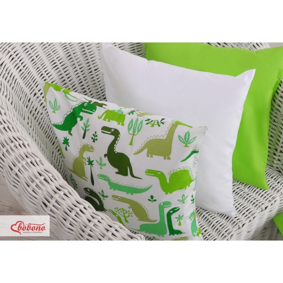 Pillow case - green dinosaurs