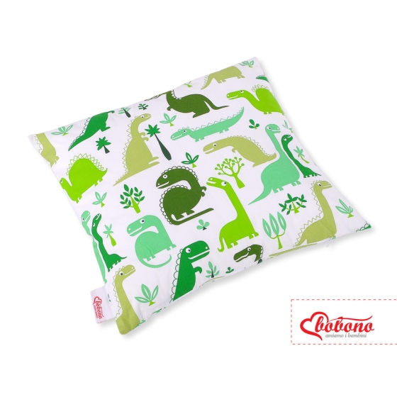 Pillow case - green dinosaurs