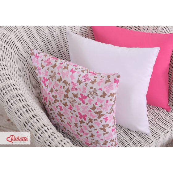 Pillow case - pink butterflies