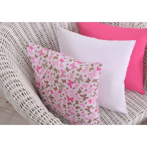 Pillow case - pink butterflies