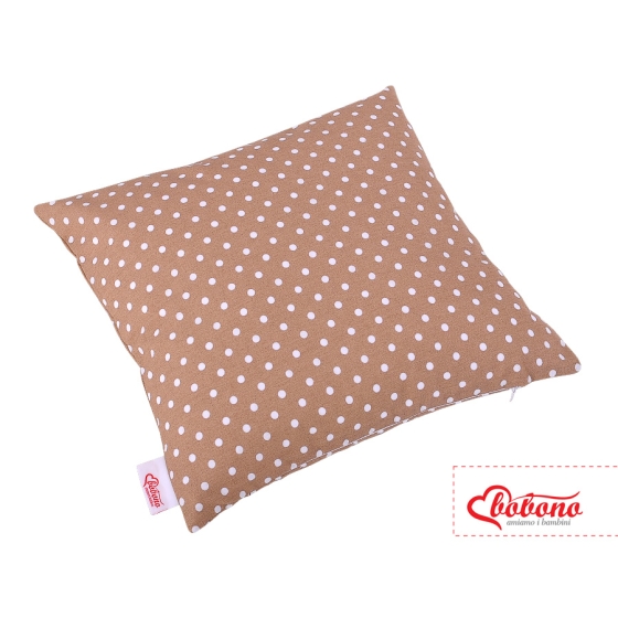 Pillow case - white dots on brown