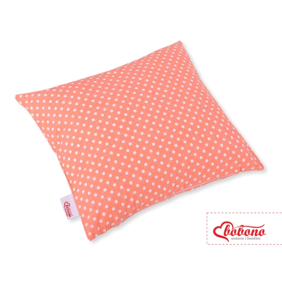 Pillow case - white dots on peach