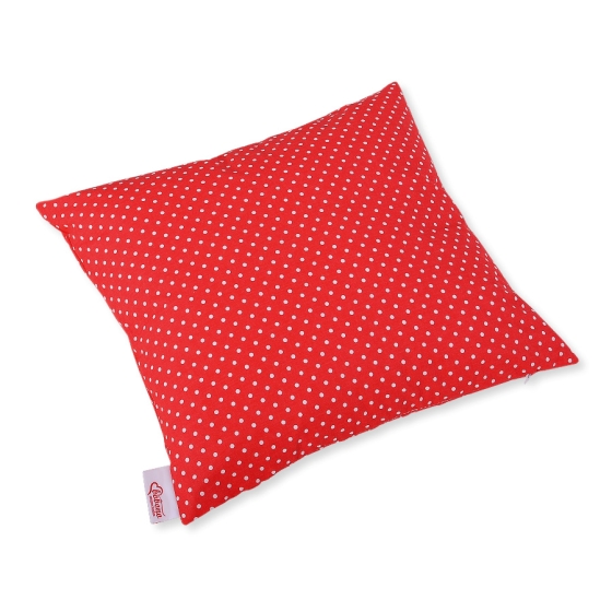 Pillow case - white polka dots on red