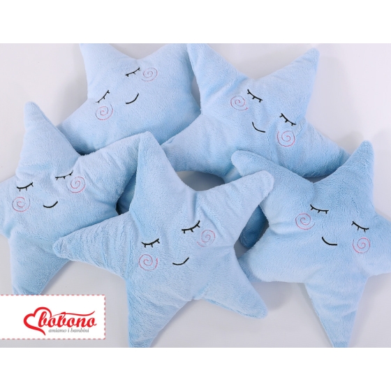 Pillow LITTLE STAR with rattle- blue