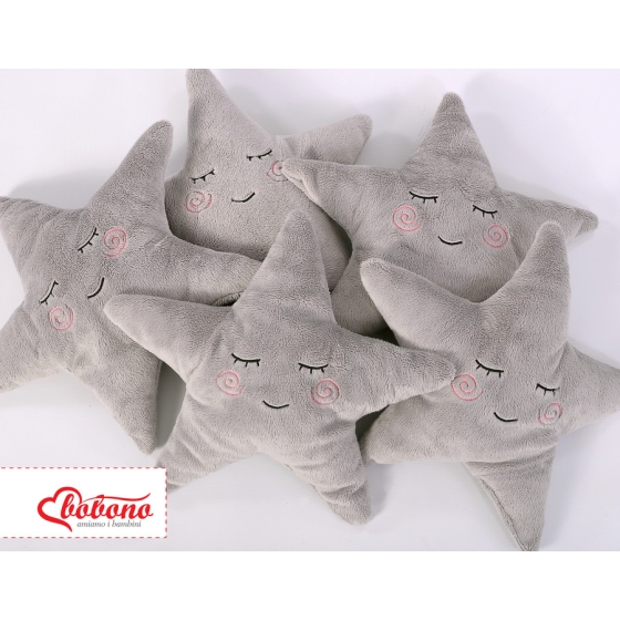 Pillow LITTLE STAR with rattle- gray