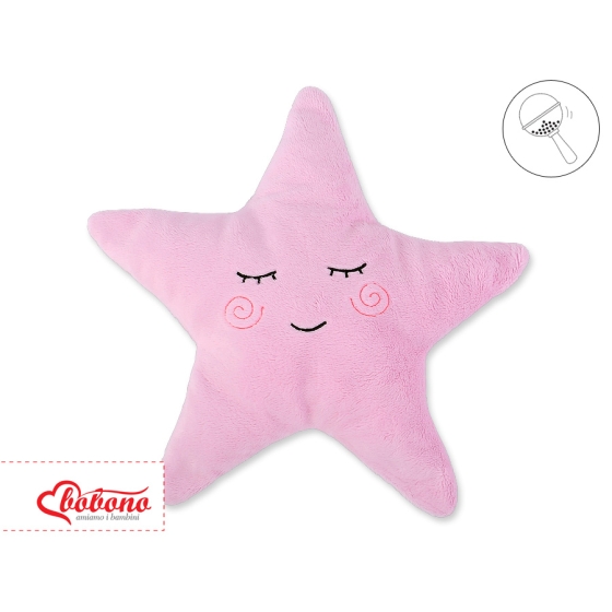 Pillow LITTLE STAR with rattle- pink
