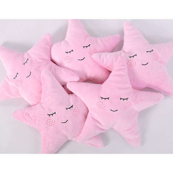 Pillow LITTLE STAR with rattle- pink
