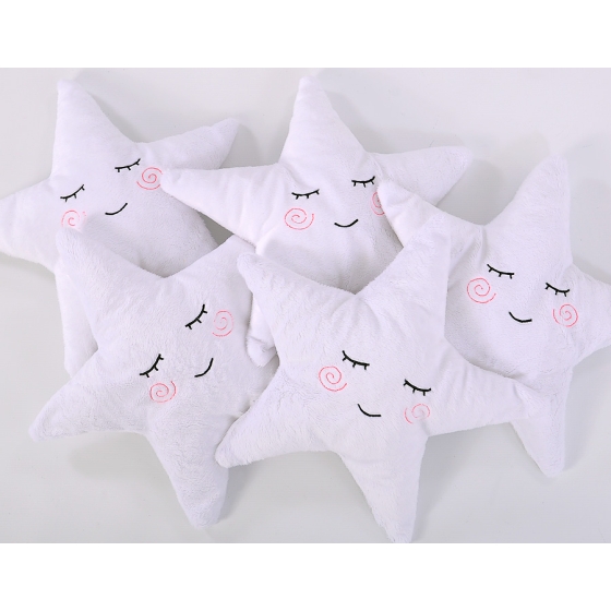 Pillow LITTLE STAR with rattle- white