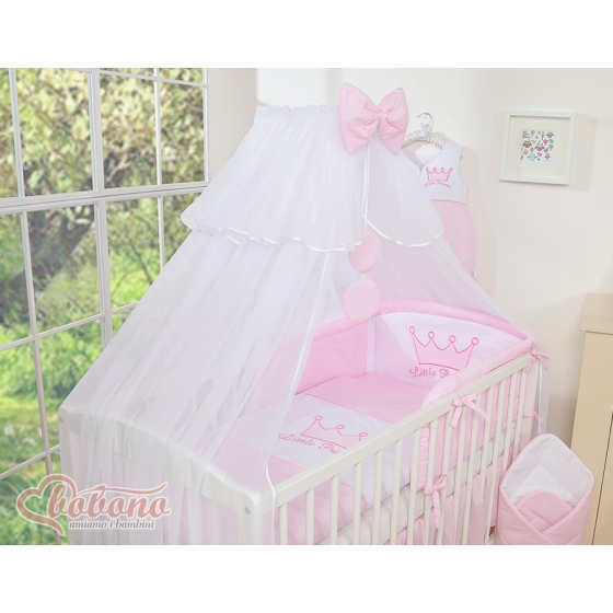 Pink Bedding set Baby Cot Bed 11pcs with mosquito-net- Little Prince/Princess