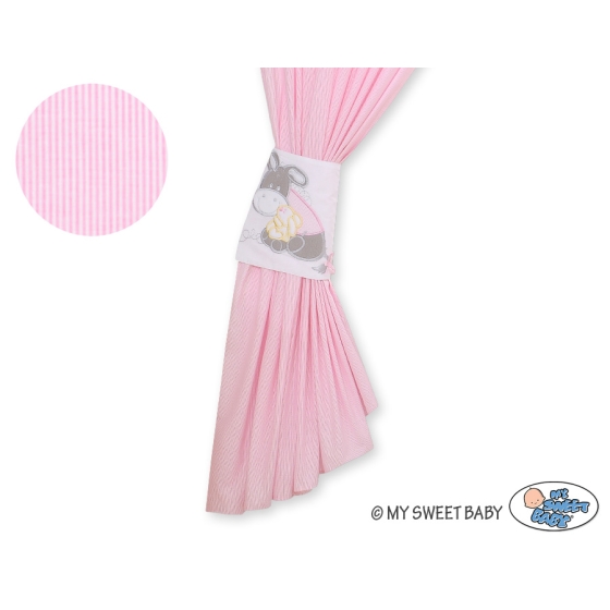 Pink Curtains for baby room- Donkey Luca pink