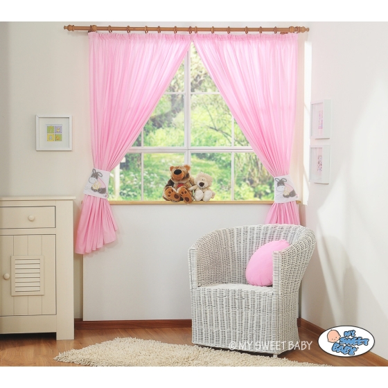 Pink Curtains for baby room- Donkey Luca pink