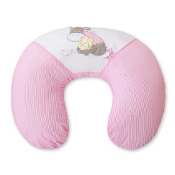 Pink Feeding pillow for Baby- Donkey Luca