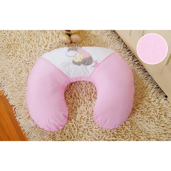 Pink Feeding pillow for Baby- Donkey Luca