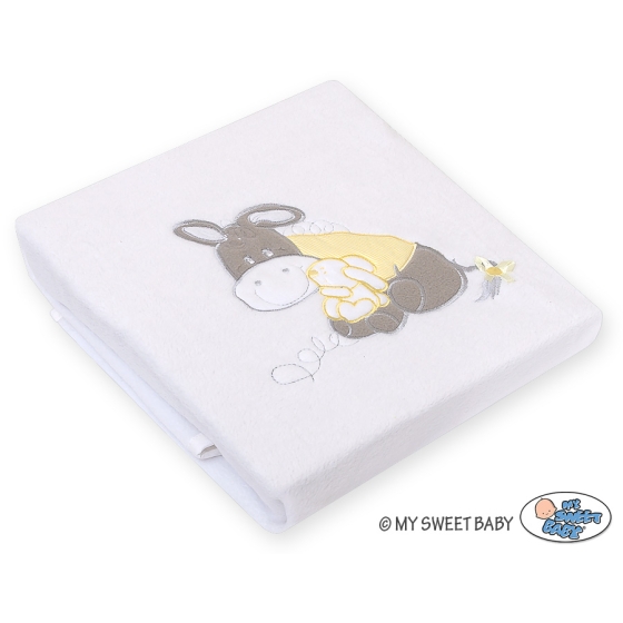 Polar fleece blanket for Baby- Donkey Luca cream