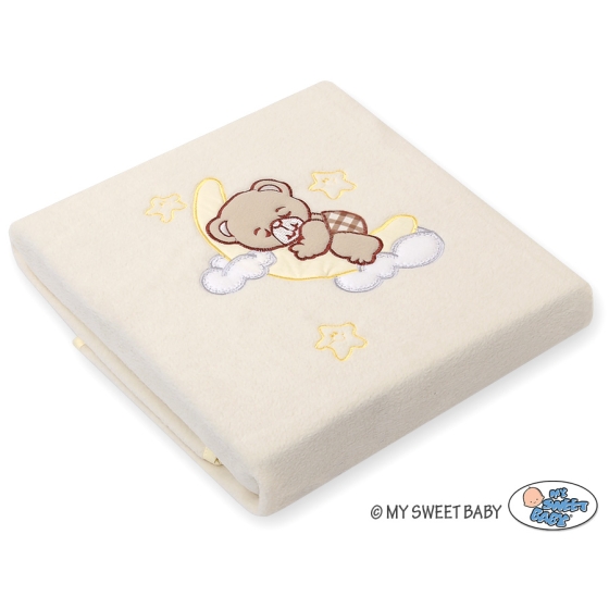 Polar fleece blanket for Baby- Good night brown