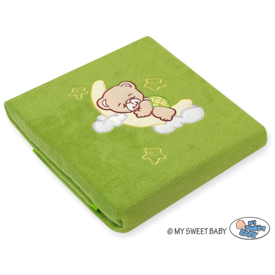 Polar fleece blanket for Baby- Good night green