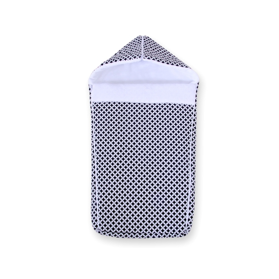 Pram sleeping bag- black flowers