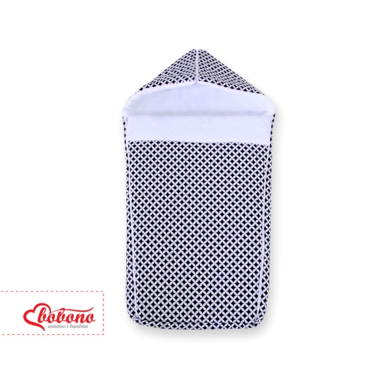 Pram sleeping bag- black flowers