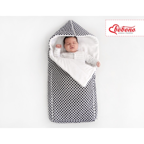 Pram sleeping bag- black flowers