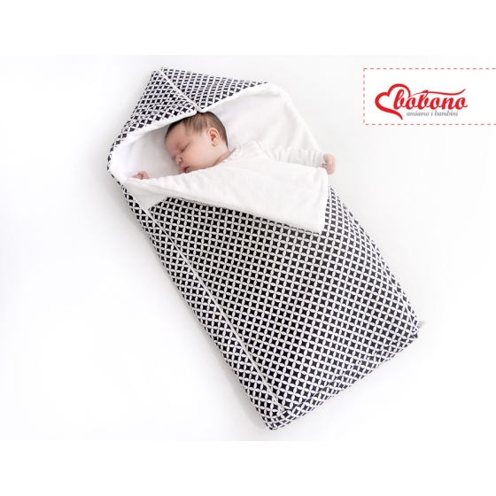 Pram sleeping bag- black flowers