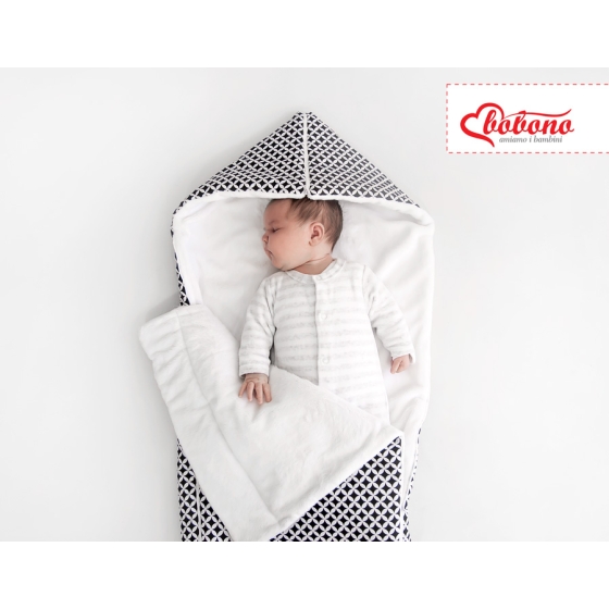 Pram sleeping bag- black flowers