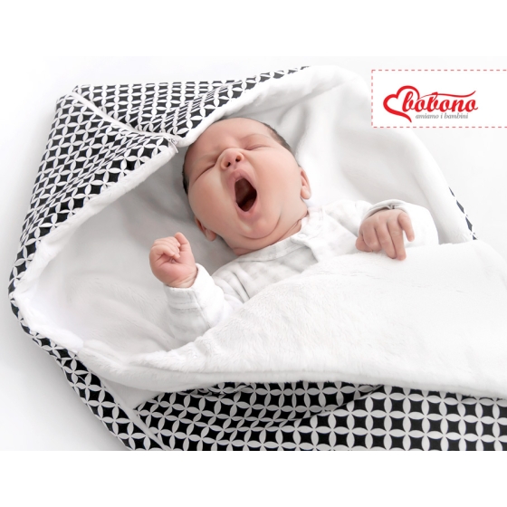 Pram sleeping bag- black flowers