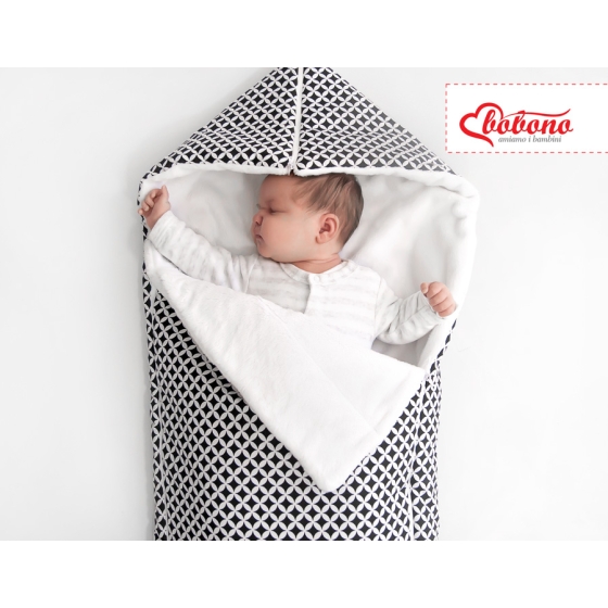 Pram sleeping bag- black flowers